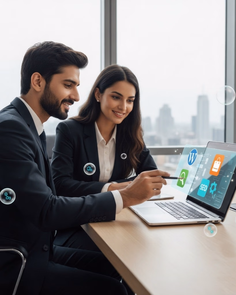 Our team working on projects